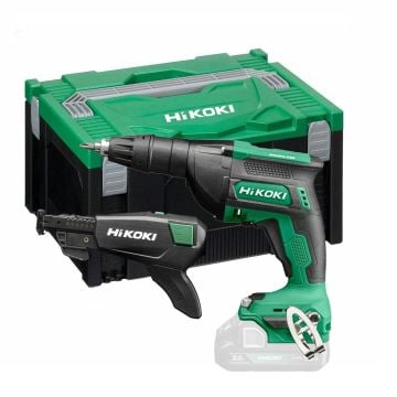 HiKOKI W18DBW2Z 18v Brushless Drywall Screwdriver Body Only In Carry Case + 378857 Magazine Attachment
