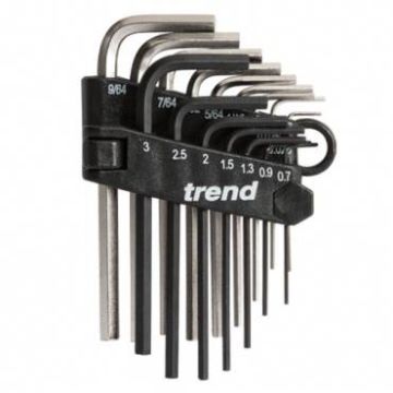 Trend HK/SET/A Mini hex key set mm/in. 0.7mm-9/64