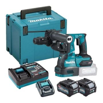 Makita HR004GD203 40v Max XGT SDS+ Plus Rotary Hammer 28mm Inc 2x 2.5Ah Batts
