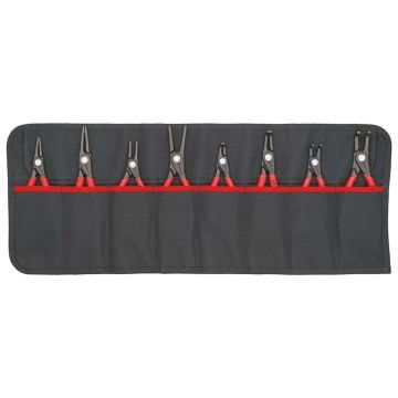 KNIPEX 00 19 58 V02 Snap Ring Pliers Set In Tool Roll x8 Pcs