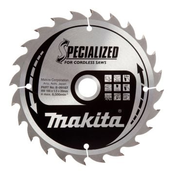 Makita B-09167 165mm x 20mm x 24T Circular Saw Blade Specialized