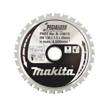 Makita B-10615 136mm x 20mm x 30T Circular Saw Blade for DCS550 / DCS552