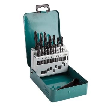 Makita D-54081 HSS-R Drill Metal Bit Set x19 Pcs