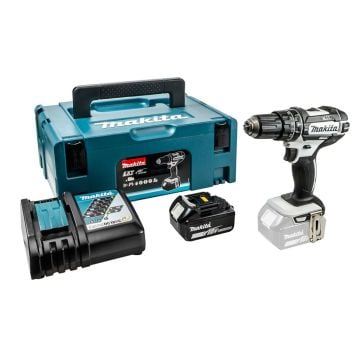 Makita DHP482T1JW 18v LXT White Combi Drill Inc 1x 5.0Ah Battery