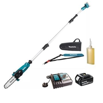 Makita DUA200RT 18v LXT Brushless 1.6m-2.0m Extendable 200mm Pole Saw Inc 1x 5.0Ah Battery