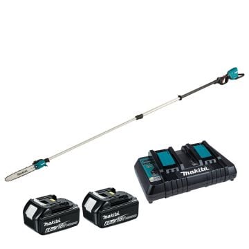 Makita DUA301PG2 Twin 18v LXT x2 300mm / 12" Telescopic Pole Saw Inc 2x 6.0Ah Batts