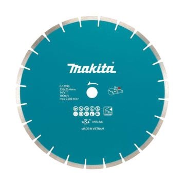 Makita E-12996 355 x 25.4mm Segmented Diamond Wheel For CE001G