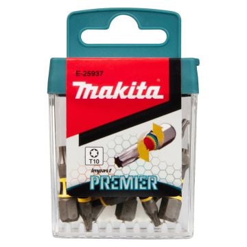 Makita E-25937 Impact Premier Torsion T10 x 25mm Bit Set x15 Pcs