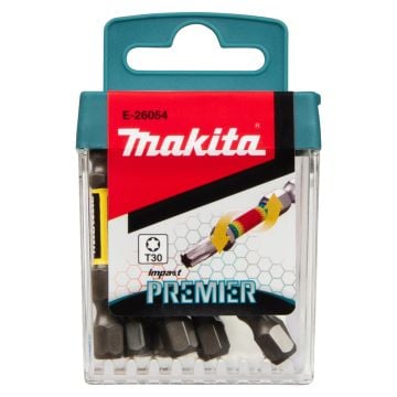 Makita E-26054 Impact Premier Torsion T30 x 50mm Bit Set x10 Pcs
