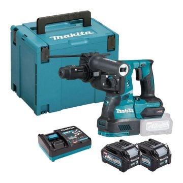 Makita HR004GD201 40v Max XGT SDS+ Plus Rotary Hammer 28mm Inc 2x 2.5Ah Batts