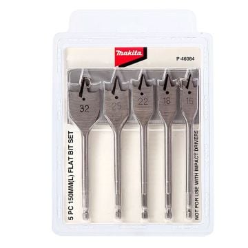 Makita P-46084 Performance Flat Drill Bit Set x5 Pcs