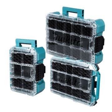 Makita 3 Piece MAKTRAK Medium Organiser, Deep Medium Organiser & Deep Compact Organiser Case Set
