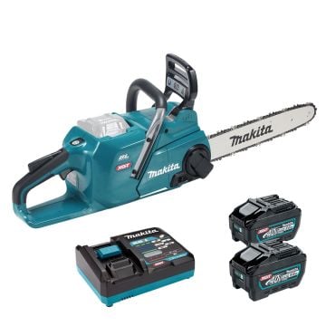 Makita UC015GT201 40v Max XGT 350mm / 14" Brushless Rear Handle Chainsaw Inc 2x 5.0Ah Batts