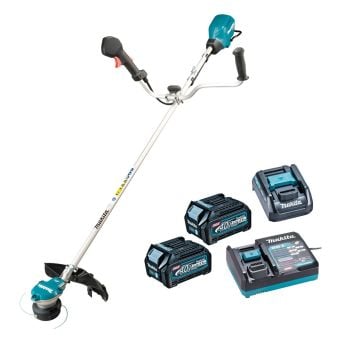 Makita UR002GD201 40v Max XGT Cordless Brushless Brush Cutter Inc 2x 2.5Ah Batts