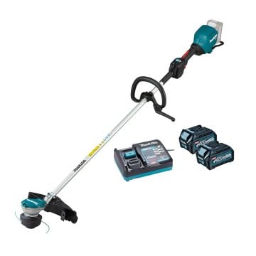 Makita UR003GD202 40v Max XGT Brushless Loop Handle Line Trimmer Inc 2x 2.5Ah Batts