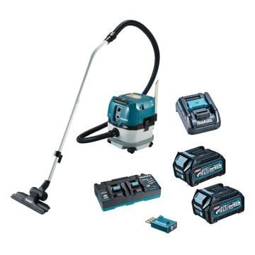 Makita VC002GLD21 40v Max XGT AWS Brushless L-Class Dust Extractor Inc 2x 2.5Ah Batts
