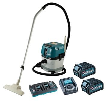 Makita VC003GLD21 40v Max XGT Brushless Wet & Dry L-Class Dust Extractor Inc 2x 2.5Ah Batts