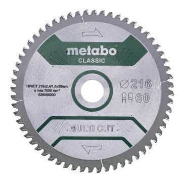 Metabo 628066000 Multi Cut - Classic 216mm x 2.4mm x 30mm Circular Saw Blade
