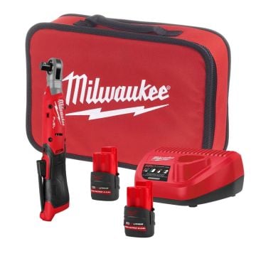 Milwaukee M12 FUEL FIR12G2-252B 12v Cordless Brushless 1/2" Impact Ratchet Inc 2x HIGH OUTPUT 2.5Ah Batts