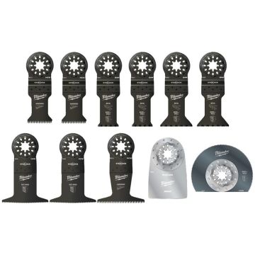 Milwaukee General Purpose Starlock Multi-Tool Blade Set x11 Pcs 48906090