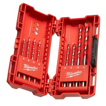 Milwaukee Premium Concrete Drill Bit Set With Tungsten Carbide Tips x8 Pcs 4932471192