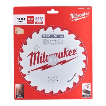 Milwaukee CSB 190mm x 30mm x 24T Handheld Circular Saw Blade 4932471300