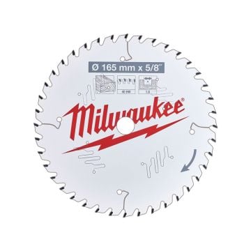 Milwaukee CSB 165mm x 5/8" x 40T Handheld Circular Saw Blade 4932471312