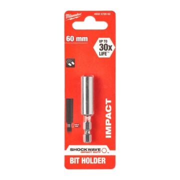 Milwaukee SHOCKWAVE Impact Duty 60mm Magnetic Bit Holder 4932472062
