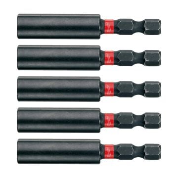 Milwaukee SHOCKWAVE Impact Duty 60mm Magnetic Bit Holder x5 Pcs 4932472063