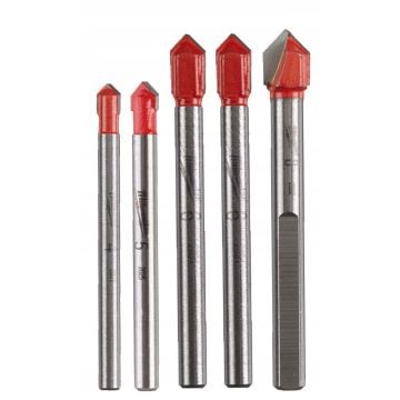 Milwaukee 4932479948 Glass & Tile Drill Bit Set x5 Pcs