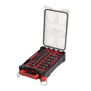 Milwaukee SHOCKWAVE PACKOUT 1/2" Drive Impact Socket Set x16 Pcs 4932480943