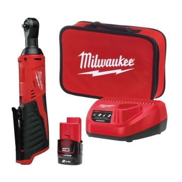 Milwaukee M12 IR-201B 12v 1/4" Sub Compact Impact Ratchet Inc 1x 2.0Ah Battery