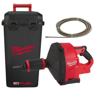 Milwaukee M18 FUEL FDCPF10-0C 18v Handheld Drain Cleaner 10mm - 10.6m Body Only Inc Closed Bucket