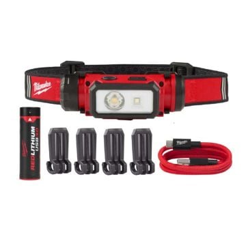 Milwaukee L4 HL2-301 4v USB Rechargeable Headlamp 600 Lumens Inc 1x L4 B3 Battery