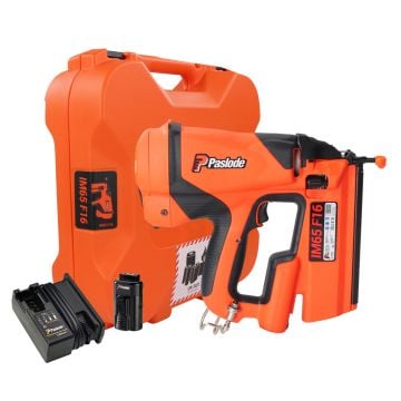 Paslode 013323 IM65 F16 Straight Second Fix Finishing Nailer Inc 1x 2.1Ah Batt In Carry Case