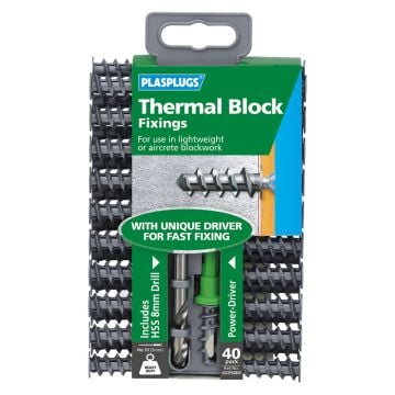 Plasplugs SSCP558 Thermal Block Fixings x40 Pcs