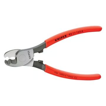 KNIPEX 95 11 165 A Cable Shears plastic coated burnished 165 mm