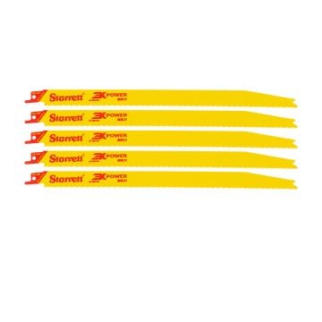 Starrett BT121014-5 Bi-Metal Multi-Purpose Reciprocating Saw Blade 300mm 10-14 TPI x5 Pcs