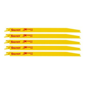 Starrett BT126-5 Bi-Metal Wood Reciprocating Saw Blade 300mm 6 TPI x5 Pcs