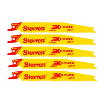 Starrett BT6610-5 Bi-Metal Multi-Purpose Reciprocating Saw Blade 152mm 6-10 TPI x5 Pcs