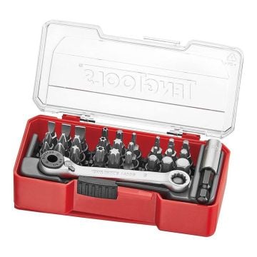 Teng Tools TJ1429 Mixed Bit Set x29 Pcs In Carry Case With Belt Clip