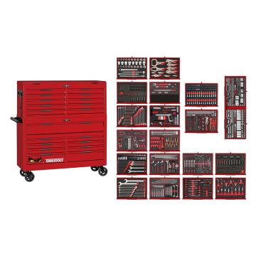 Teng Tools TKS53R1133F PRO35 53" Monster Stack Foam Tool Kit x1133 Pieces Red