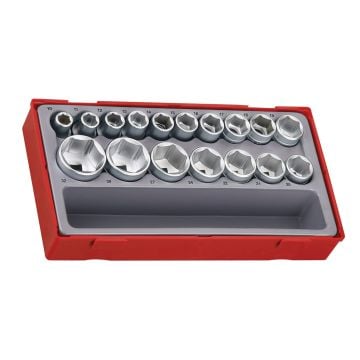 Teng Tools TT1217 1/2" Drive Socket Set 12PT x17 Pcs