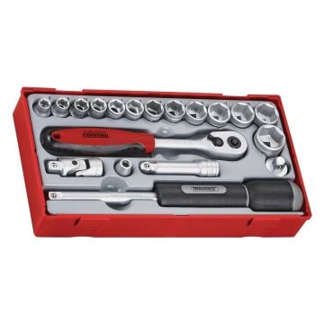 Teng Tools TT3819 3/8" Drive Socket Set TT1 6PT x19 Pcs