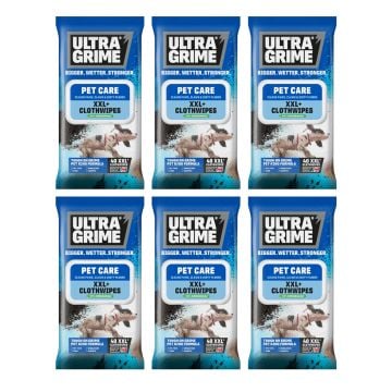UltraGrime 5470 PetCare XXL+ ClothWipes Inc 40 Wipes x6 Pcs (240 Wipes Total)