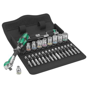 Wera 8100 SA 6 Zyklop 1/4" Speed Metric Socket / Bit Set x28 Pcs 05004016001