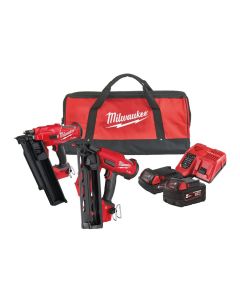 Milwaukee M18 FUEL FPP2BE-522B 18v Nailer Twin Pack Inc 1x 5.0Ah & 1x 2.0Ah Batts