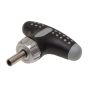 Bahco 808050TS 1/4" Bit Holder 95mm Stubby T-Handle Ratcheting Screwdriver