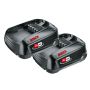 Bosch Green 18v 1.5Ah Lithium-Ion Battery Power4All Twin Pack With AL 1830 CV Charger