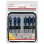 Bosch Self Cut Flat Wood Speed Drill Bit Wrap 6Pc Set 2608595424